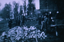 Välähdys kansalaissodan muistomerkin rakennustyömaalta 1930-luvun lopulta.