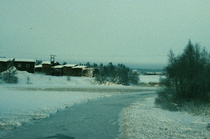 Sahan salmi jäiden otteessa.