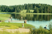 Uimareita Kelarannassa.